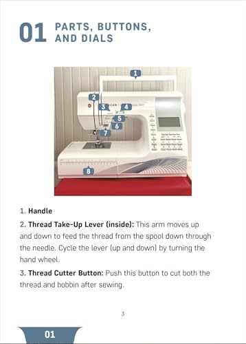 Singer Quantum Stylist 9960: Pocket Guide: Buttons, Dials, Settings, Stitches, and Feet: 3