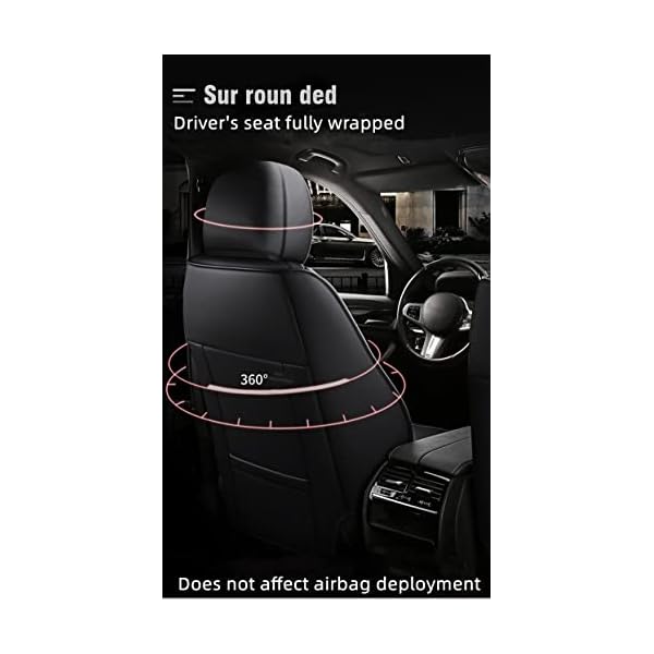 YDYFD Sitzbezüge Auto Autositzbezüge Universal Set fürVolkswagen ID.5/ID.4/ID.3/GTI/Golf SV/Golf Sportsvan/Golf/Golf/Golf Variant/Golf Cabrio Universal Sitzbezüge, Reis Farbe – Bild 6