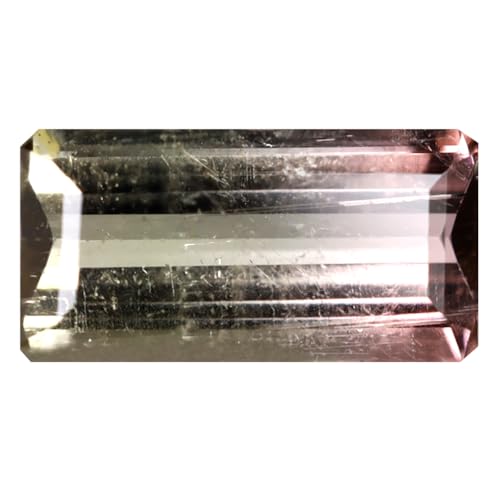 Tourmaline pastèque véritable 1.78 ct coupe octogonale pierre précieuse du Brésil