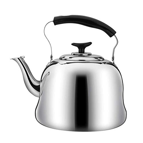 Edelstahl-Teekessel Kochfeld-Pfeife-Teekanne, Hitzebeständiger Griff Mit Ergonomischem Haar, Küche Teekanne Mit Großer Kapazität