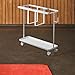 kowaku Yoga Mat Storage Rack Yoga Pad Basket Kettlebells Exercise Equipment Rack Metal Multifunction Home Gym Organizer with Wheels, White