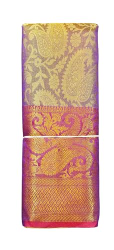 Image of VFCollections Women's Kanchipuram Silk Pure Pattu Sarees With Blouse