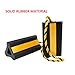 YIFAIIX Wheel Chocks, Heavy Duty Rubber Wheel Chock with Reflective Strips and Nylon Rope, for RV Trailer Camper Truck Car Aircraft Stopper, 1 Pair, 7.87