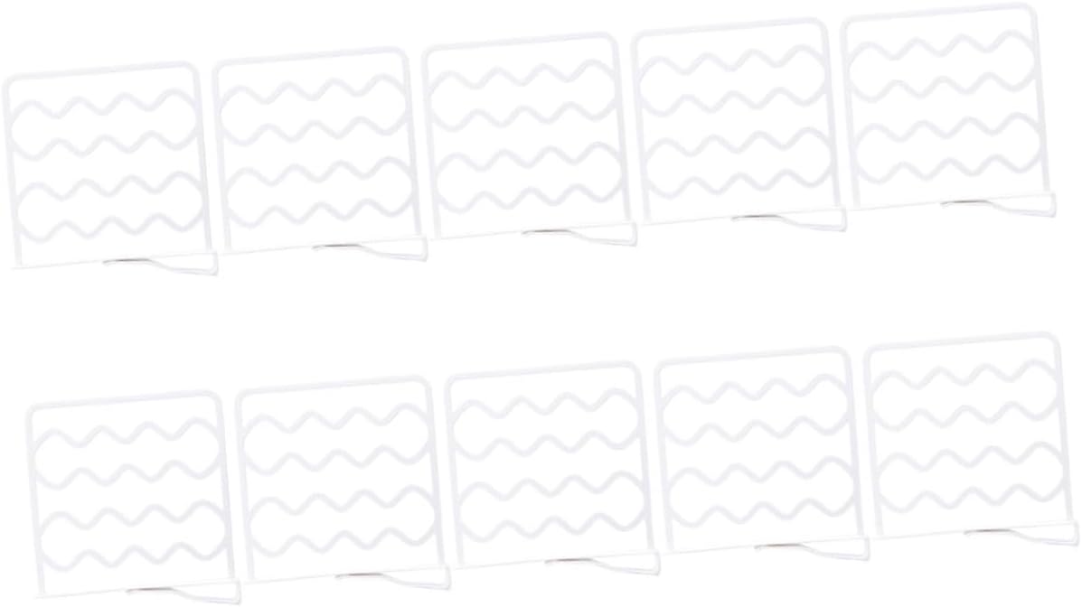 Kisangel 10pcs Adjustable Closet Dividers Shelf Separator for Wardrobe Organization Easy Installation No Drill Wood Material for Bedroom Kitchen Bathroom Storage