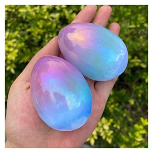 Selenita azul en forma de huevo para decorar tu rincón de meditación zen 5