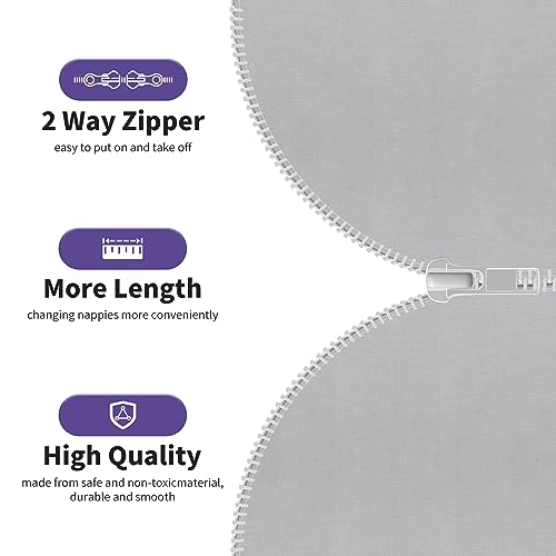 Image of PuppyPaws Baby Sleep Sack, Transition Swaddle, Sleep Sack 9-15 Months, Wearable Blanket Baby with 2-Way Zipper, Swaddles for Newborns Summer, 95% Rayon derived from Bamboo, 5% Spandex