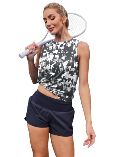 Image of Womens Workout Tank Tops Lightweight Sleeveless Shirts for Women Loose Fit Tops for Athletic Running Tennis Yoga