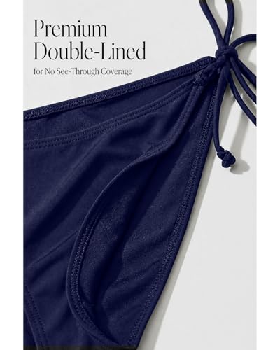 Image of Holipick Bikini Bottoms for Women String Bathing Suit Bottom with Moderate Coverage Low Waist Swim Bottom