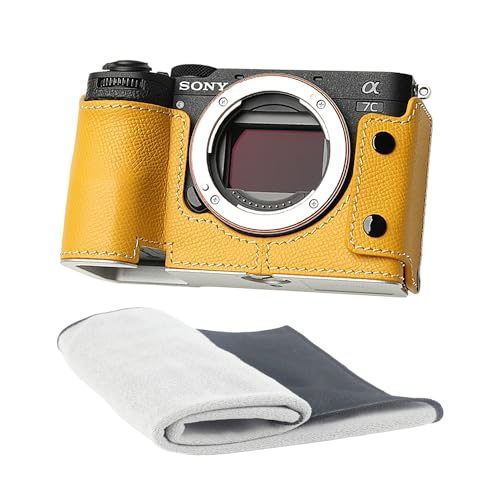 JISYIWOW �{�f�B�[�n�[�t�P�[�X �Ή� SONY A7CR A7C2�{�v�J�����P�[�X �{�f�B�P�[�X +�J�����p���b�v ���b�s���O�N���X�o�b�e���[�̌����ł� �O�r�l�W���t�� (�C�G���[)