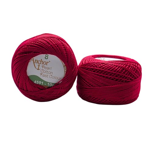 Image of Anchor Knitting Pearl Cotton Fast Colour Thread Yarn - Mercer Pearl Cotton 10gm Yarn (Thickness 1 mm) (Pack of 1 (047)