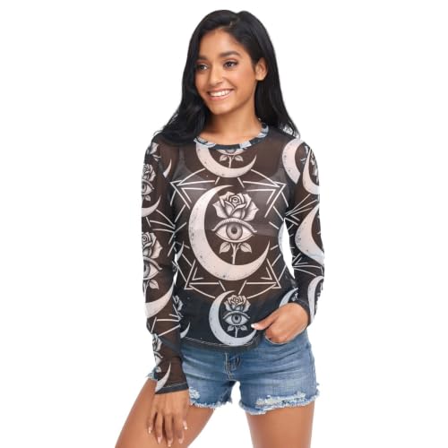 T-shirt sexy femme imprimé géométrique col dégagé mode décontractée S-XXL