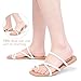 FITORY Women's Slide Sandals Flat Toe Ring Thongs with Cross Strap for Summer Size 8 White