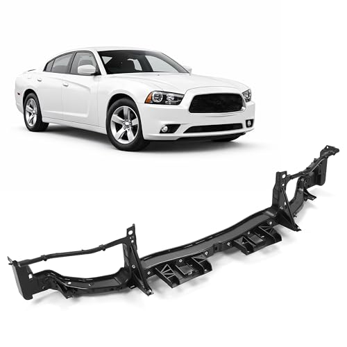 ALMULOO Radiator Support Compatible with 2011-2014 Dodge Charger Upper Tie Bar Assembly Replacement for CH1225235 68142202AA Steel & Plastic Electrophoresis