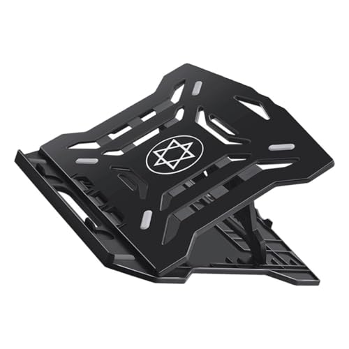 Base plegable ajustable para laptop con enfriamiento y soporte para teléfono