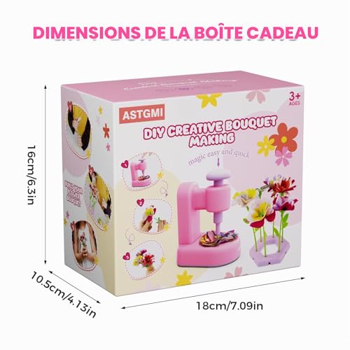 Kit création bouquet de fleurs DIY ASTGMI pour activité manuelle enfant dès 3 ans