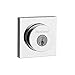 Kwikset 91590-002 Halifax Slim Square Double Cylinder Deadbolt featuring SmartKey in Polished Chrome