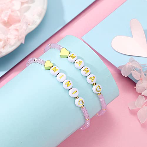 UNGENT THEM First Day of School Bracelet Back to School Mommy and Me Bracelets for Mom and Daughter4