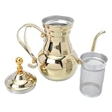 EXAOMBLE Edelstahl Kaffeekanne mit Langem Ausguss und Integriertem Siebeinsatz Dekorativer Kaffee Teebereiter Rostfrei Langlebig Praktisch für Zuhause und Gastronomie