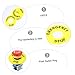 HOLIDYOYO 10Pcs Push Button Emergency Stop Ring Circular Warning Sign for Emergency Situations Sturdy Alarm Ring Easy Installation