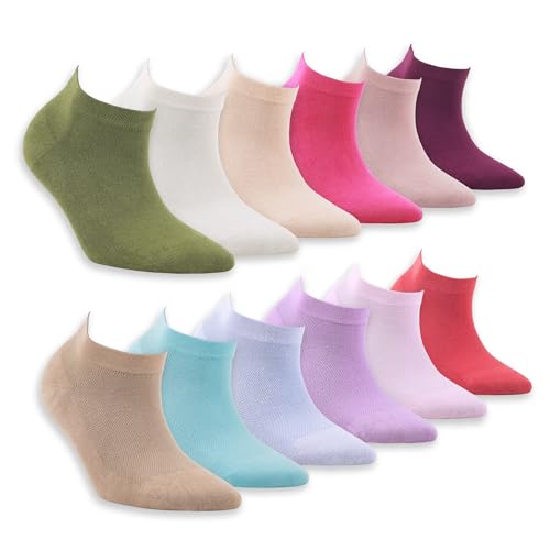 Image of BAMBOOVEN Ankle Socks for Women Thin Bamboo Rayon Low Cut Socks 3 /6 /8 /12 P
