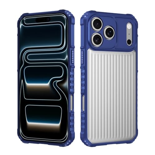 Coque iPhone 15 Pro bleu en silicone rigide antichoc