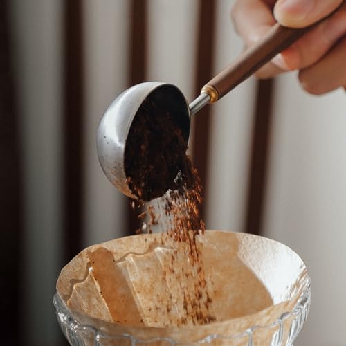 Gonzone Coffee Spoon - Vintage Walnut Wood Handle, Stainless Steel Coffee Scoop ，Stainless Steel Tea Scoopand Seasoning Spoons (1, Gunmetal, 5g Capacity) by Gonzone - Image 4
