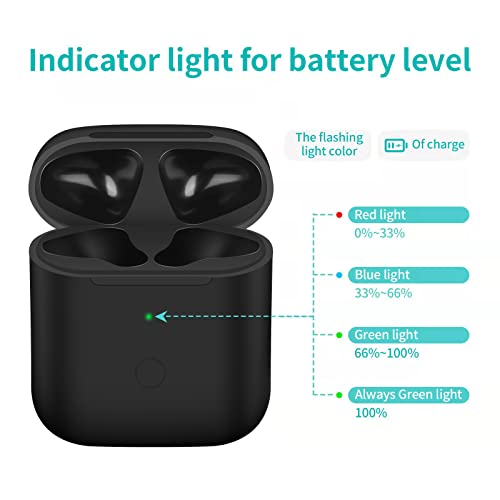 Newest Wireless Charging Case Compatible With Airpods 1 2, Air Pod 1 2 Charging Case With Sync Button, Black(No Earbuds) #TOP4