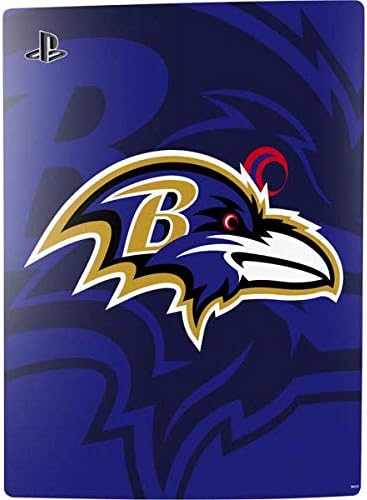 Skinit Decal Gaming Skin Compatible with PS5 Digital Edition Bundle - Officially Licensed NFL Baltimore Ravens Double Vision Design