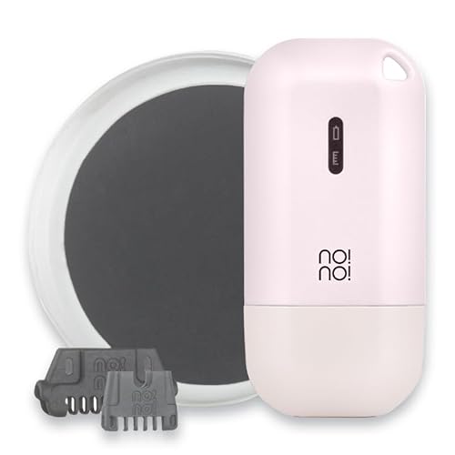 no!no! Micro Hair Removal Device for All Skin Tones, Body & Facial Hair Removal for Women & Men, Rechargeable, & Portable Hair Removal Device, Hair Remover for Face & Body - Light Pink