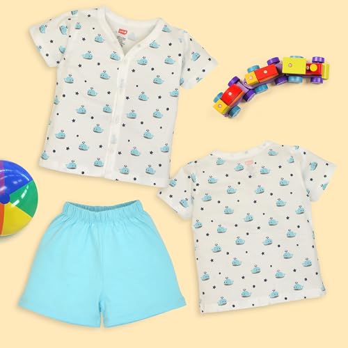 Image of LuvLap Baby Girls Regular Fit 100% Cotton Half Sleeves Girls Top CoSet Pack of 3