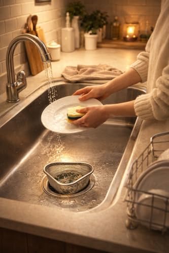 Busstier Ayaklı Lavabo Süzgeci Mutfak ve Banyo İçin Metal File Gider Süzgeci Gıda Artığı ve Saç Tutucu Drenaj Koruyucu - Görsel 2