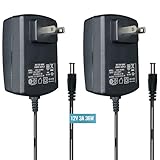 ANLINK 2パック 12V 3A/3000mA 1.8Mロング電源アダプター、AC 100-240VからDC 12V 3A 36Wスイッチングアダプター 5.5x2.1mm壁変圧器プラグ、LEDストリップライト、DVR NVR監視カメラシステムなど用[PSE認証]