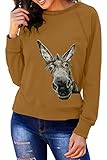 Angerella Crop Tops for Women Long Sleeve Crew Neck Shirts Cute Graphic Print Cropped Sweatshirt...