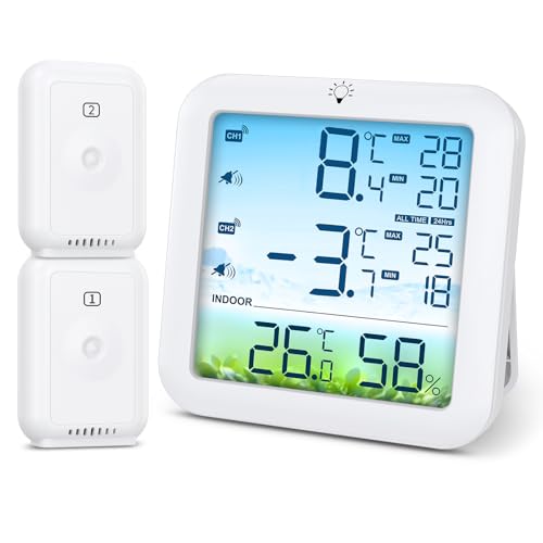 Thermomètre réfrigérateur congélateur sans fil avec double capteur USB