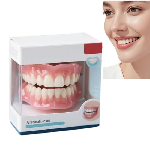 Protesi dentarie complete Protesi dentarie, set di protesi dentarie multifunzionali in silicone modellabile, set di protesi dentarie complete, set di protesi dentarie in silicone per ribasatura (1pcs)
