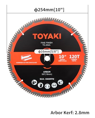 TOYAKI 10-Inch 120T Aluminum Blade