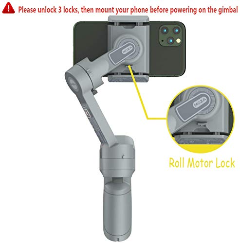 MOZA Estabilizador Portátil Mini-MX Smartphone Gimbal para iPhone Android 3 eixos, Tamanho da Palma
