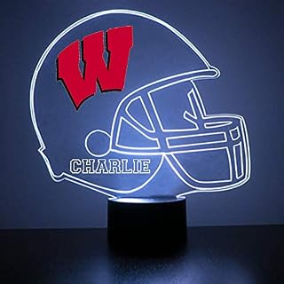 Mirror Magic Store Football Helmet LED Light/Lamp with Free Personalization - Features Licensed