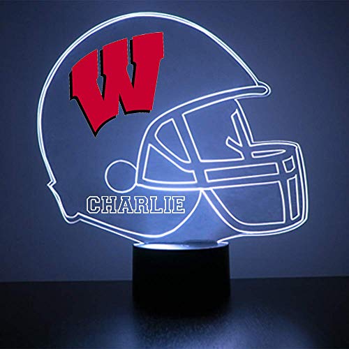 Mirror Magic Store Football Helmet LED Light/Lamp with Free Personalization - Features Licensed
