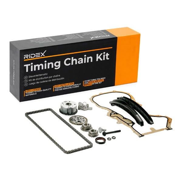 RIDEX 1389T0007 Kit catena distribuzione con guarnizioni con ruote dentate Compatibilità con VW Golf 5 Hatchback 1K1