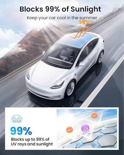 Image of REEVAA Tesla Model Y (2025-2020) Sunshade Roof Accessories, Gray