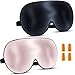 Produktbild 2 Pack of Augenmaske Schlafmaske Seide - Schlafmasken Damen und Herren Bequem Schlafmaske Verstellbarem Gummiband Sleep Mask mit Ohrstöpseln