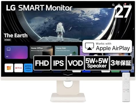 Amazon.co.jp: LG スマートモニター / 27SR50F-W/MyView Smart Monitor 