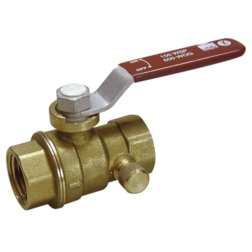 Mueller Industries 107-755NL B&K ProLine 7700 Full Port Ball Valve, 1 in, FPT, 600 Wog, 150 Psi WSP, Forged, Chrome Plated, 1-Inch, Brass