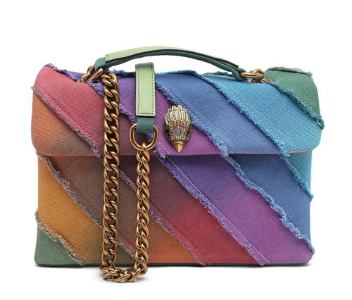 Kurt Geiger London Kensington Rainbow Denim Crossbody Bag