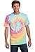 PORT AND COMPANY Tiedye Tee (PC147) Pastel Rainbow, S