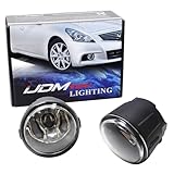 iJDMTOY One Pair (LH and RH) Clear Lens Halogen Fog Light Assembly Replacement...