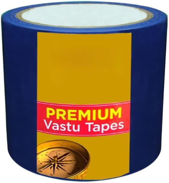 Submarine Vastu Color Floor Tapes, Vastu Tape Vastu Dosh Remedy/Vastu Correction for WC Toilet and Entrance (4Inch Wide, 25 Meter Length) Yellow (Blue)