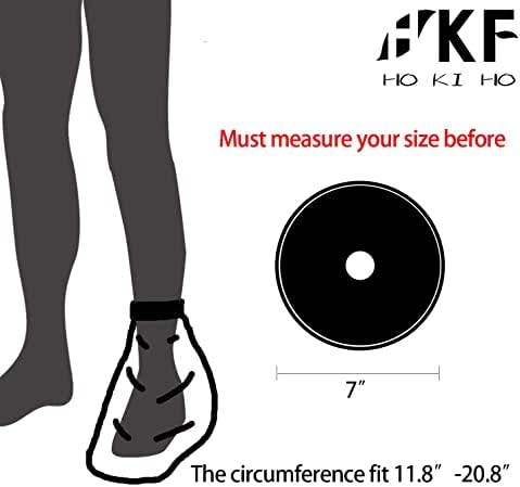 HKF HO KI HO Adult Foot Waterproof Protectors Cast and Dressing Cover,Waterproof Leg Protectors for Shower,Reusable Watertight Cast Bag for Wound Foot.Upper Circ OD/ID(5.5/1.8inch)