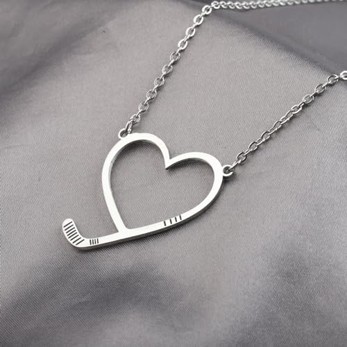 CENWA Hockey Heart Necklace for Women - Ice Hockey Jewelry, Sports Gift for Mom, Team Gift for Her4